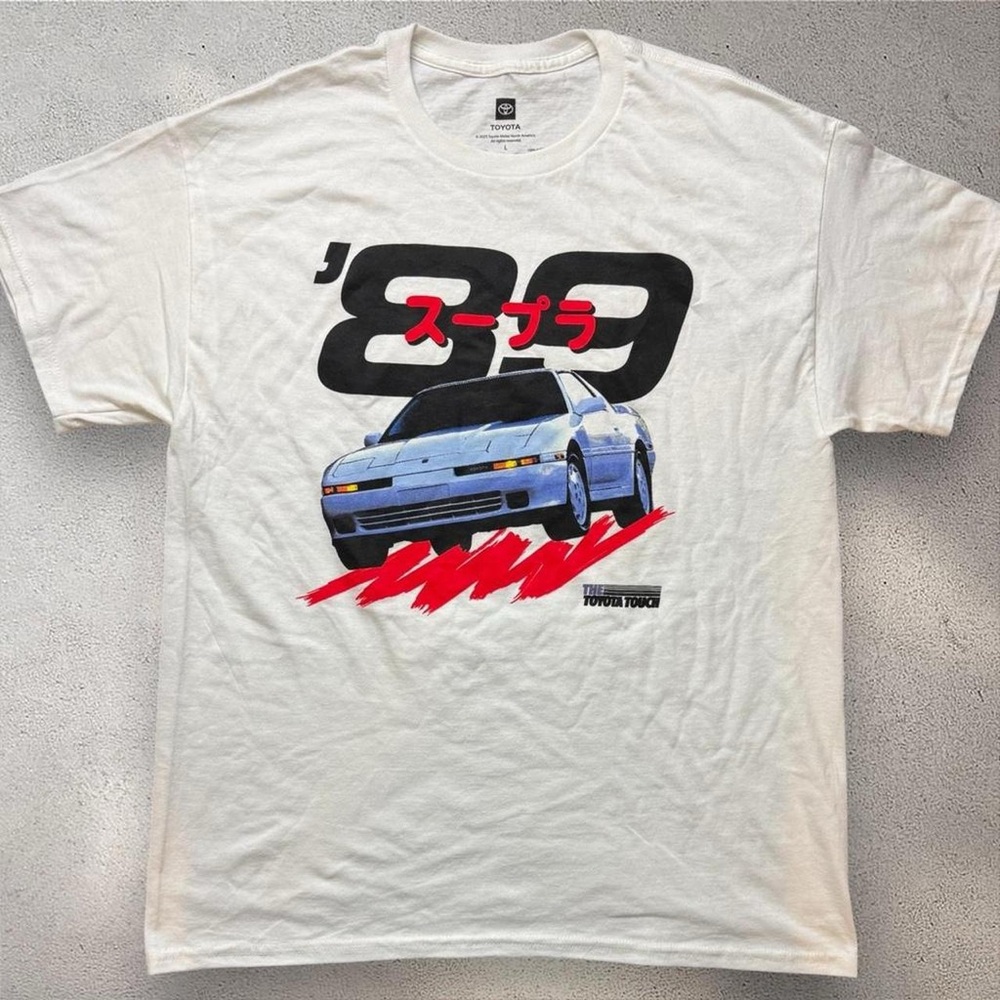 Toyota Supra 1989 Turbo JDM Graphic‎ Tee Large White